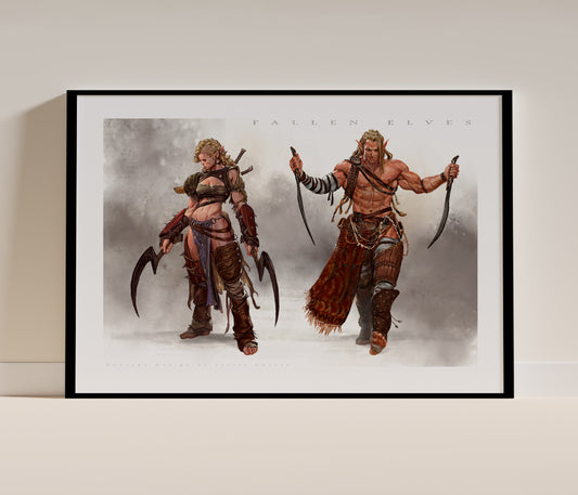 Fallen Elves. Art Print