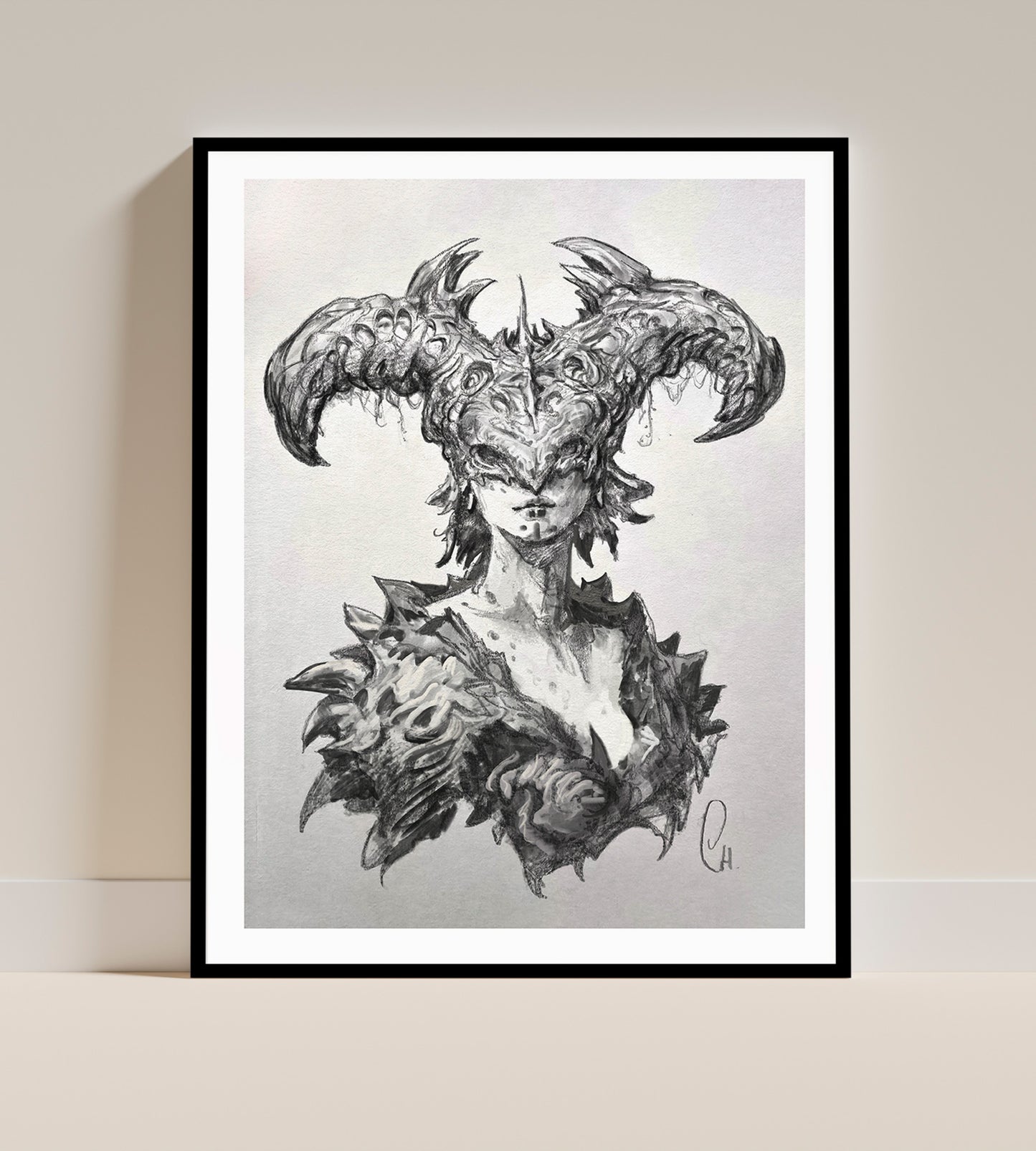 Horns. Art Print