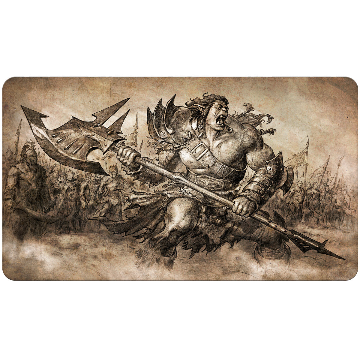 Orc Champion. Stitched Playmat
