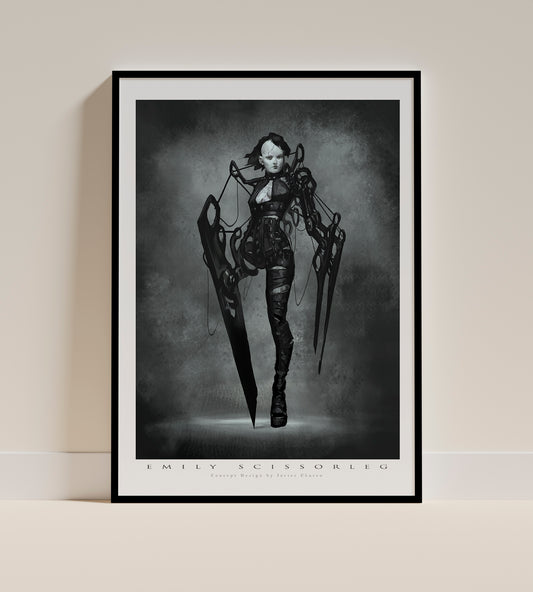 Emily Scissorleg. Art Print