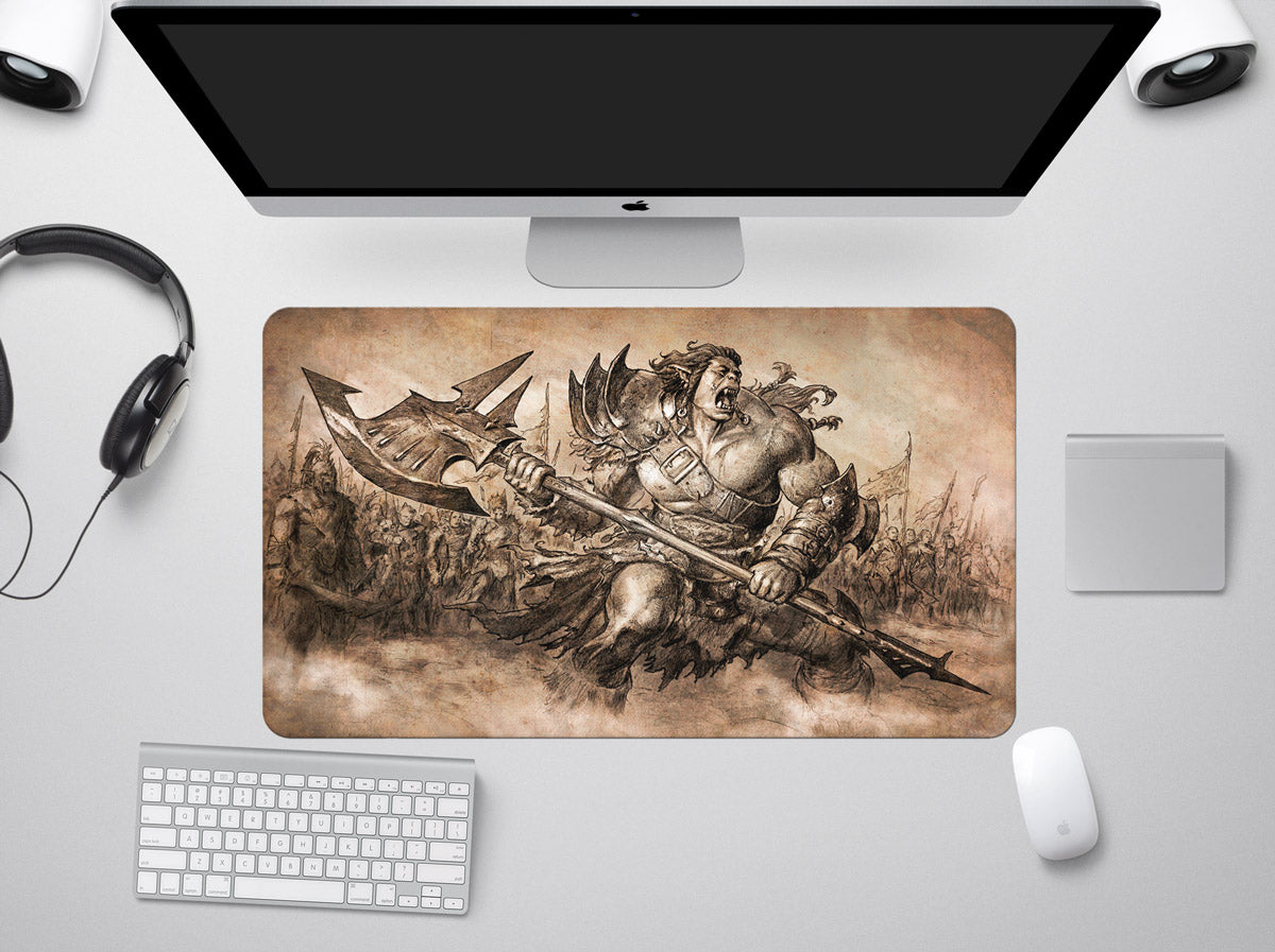 Orc Champion. Stitched Playmat