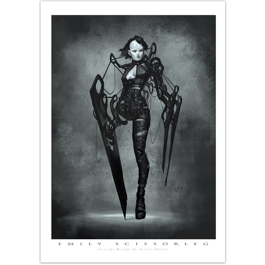 Emily Scissorleg. Art Print